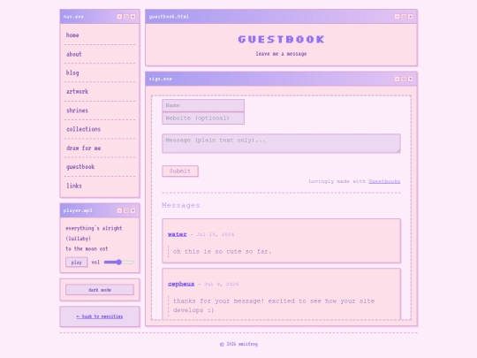 guestbook screenshot