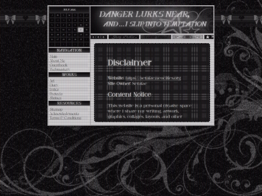 disclaimer screenshot