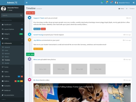Dashboard/pages/UI/timeline screenshot