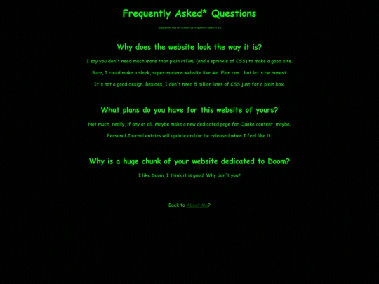 faq screenshot