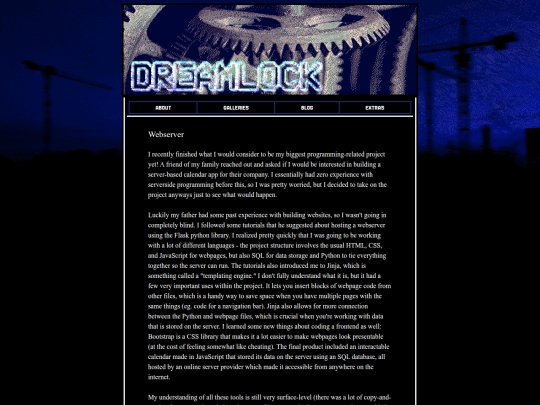 blog/webserver screenshot