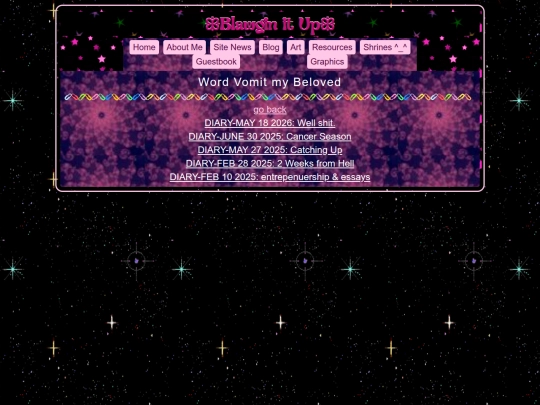 Blog screenshot