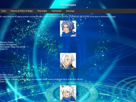 Personajes screenshot