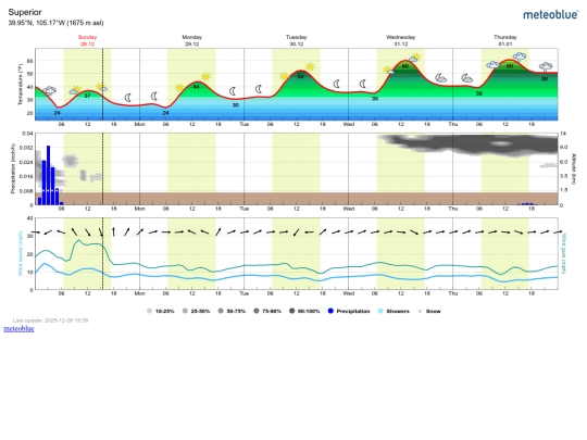 Meteoblue 5-Day Meteogram-Superior screenshot