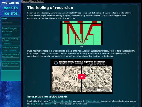 articles/recursion screenshot