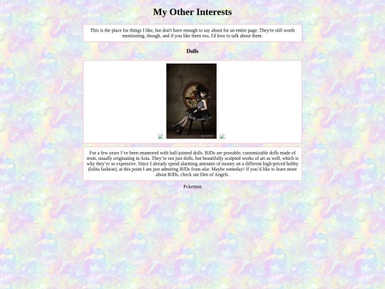 interests screenshot