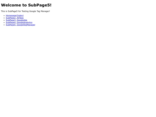 SubPage5_GoogleTagManager screenshot