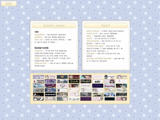 links screenshot
