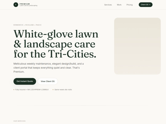 premium lawn care os updated screenshot