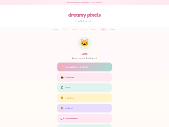 links screenshot