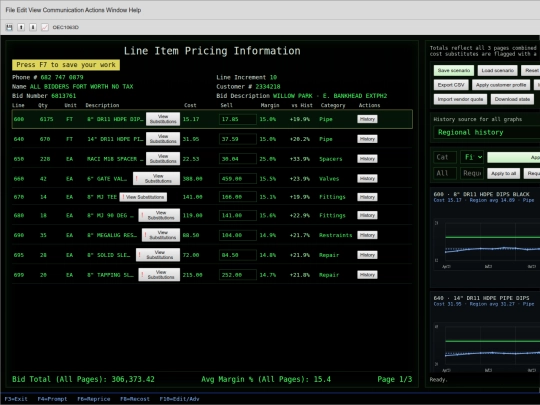 Pricing Simulator screenshot