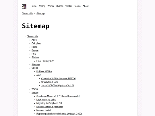 sitemap screenshot
