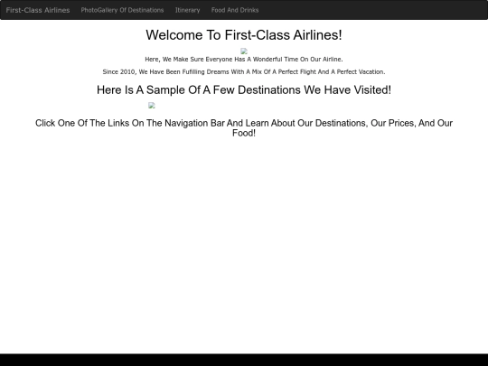 FirstClassAirlines screenshot