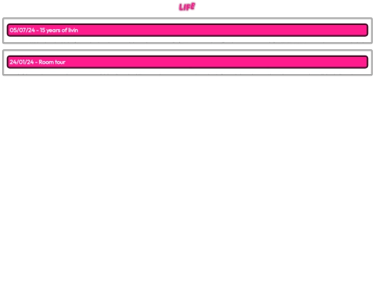 blog/life screenshot
