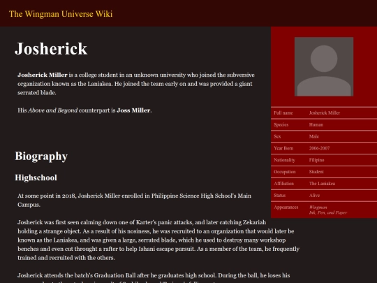 Characters/Josherick screenshot
