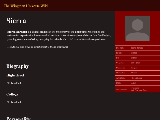 Characters/Sierra screenshot