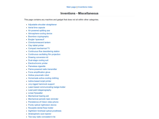 inventions/miscellaneous/liste screenshot