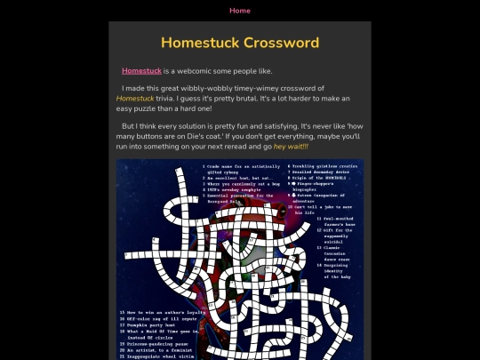 Misc/HomestuckCrossword screenshot