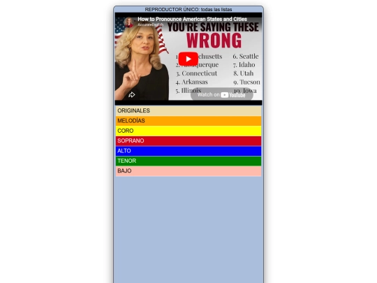 CUERDAS/PLAYLISTS screenshot