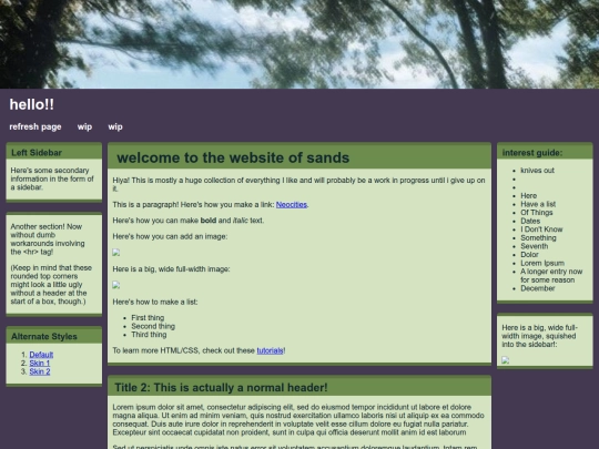 test screenshot
