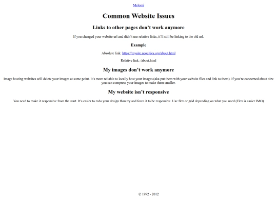 websiteissues screenshot