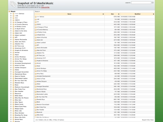Music screenshot