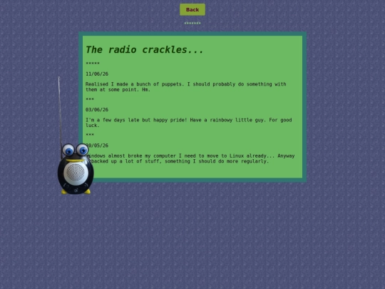 Blog screenshot