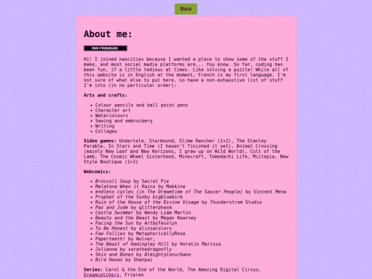 aboutme screenshot