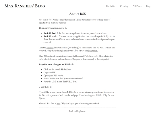 blog/aboutrss screenshot