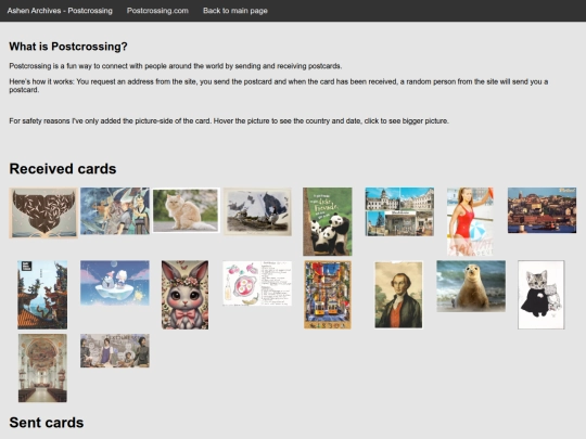 postcrossing/main screenshot