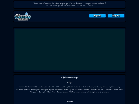myteardrop-save-editor screenshot