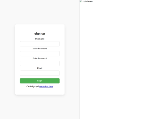 signup screenshot