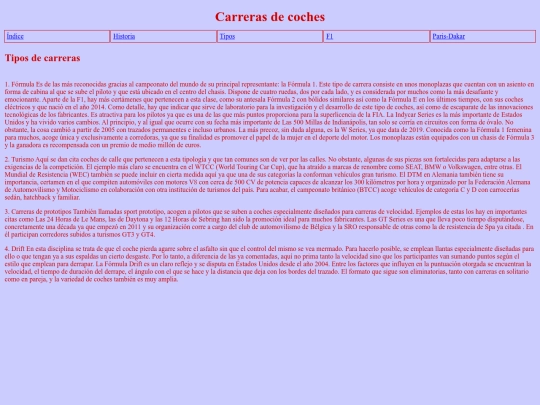 coches/tipos screenshot