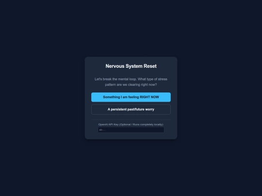reset screenshot
