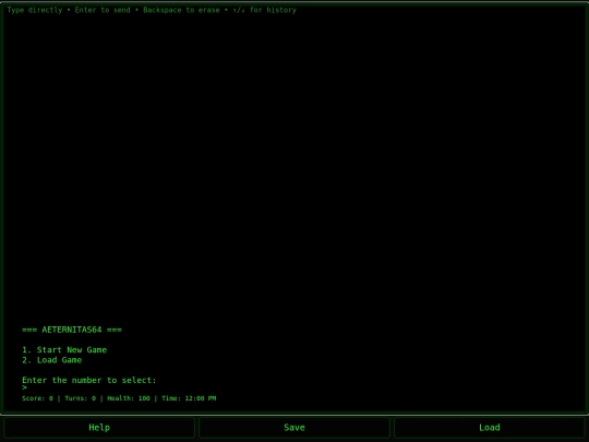 games/aeternitas64/Aeternitas64Engine screenshot