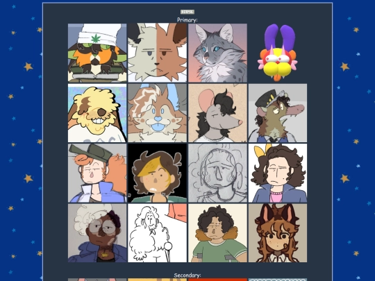 characters/charactertypeorganizer screenshot
