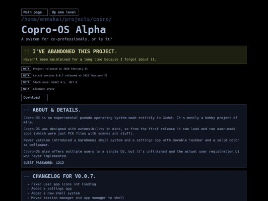 projects/copro screenshot
