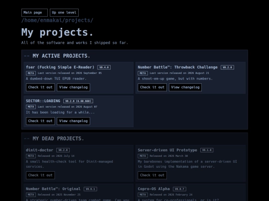projects screenshot
