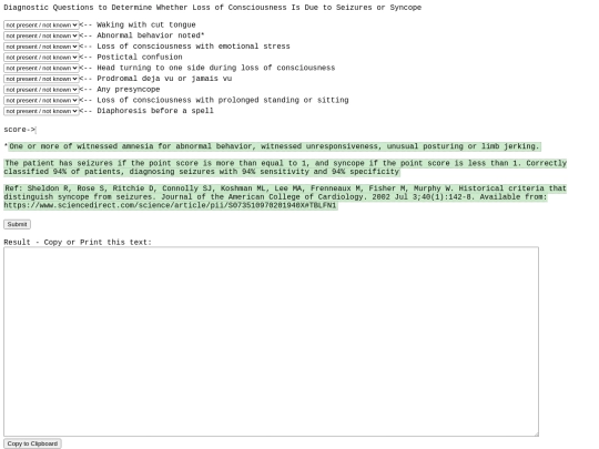 seizuresyncopecalc screenshot