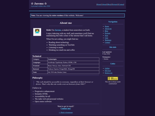 retro/about screenshot