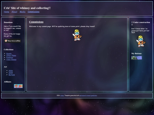 pages/commissions screenshot