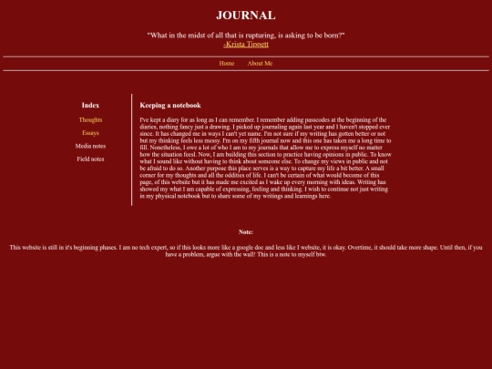 journal screenshot