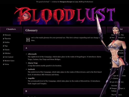 shrines/glossary screenshot