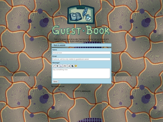 guestbook screenshot