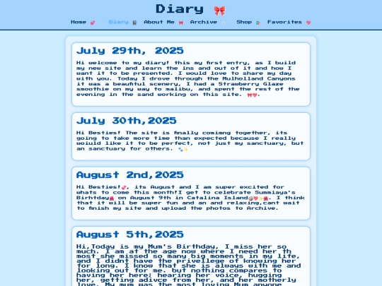 diary screenshot