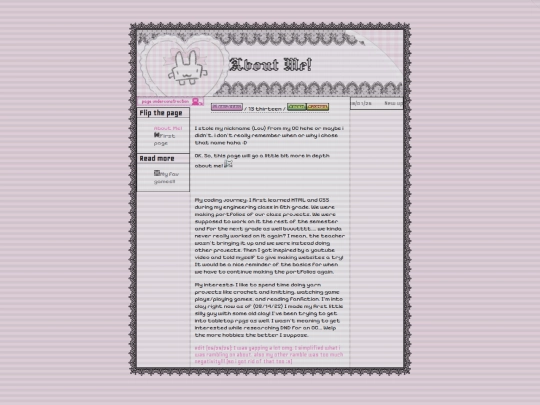 aboutMe screenshot