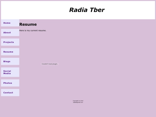 Resume screenshot