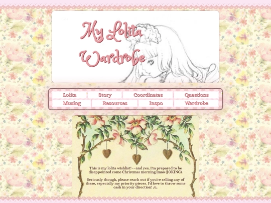 wardrobe/lolita/wishlist screenshot