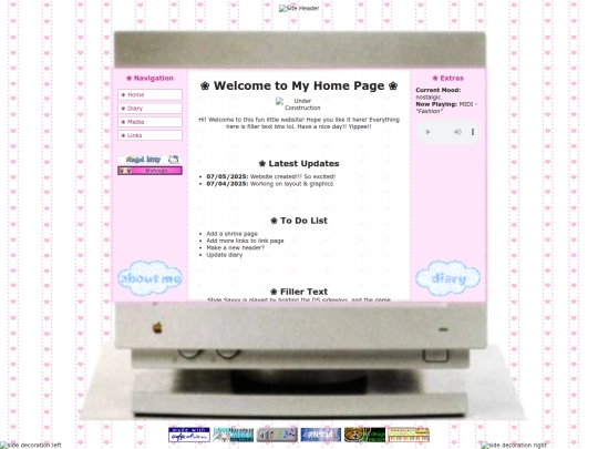 site portfolio/y2k personal screenshot