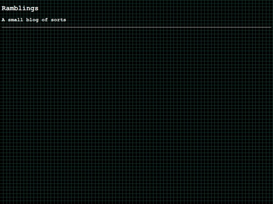site/ramblings screenshot